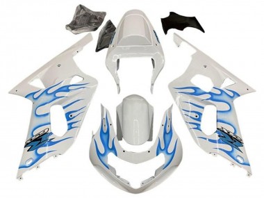 Carene Moto Suzuki GSXR 600 / GSXR 750 2001-2003 - Bianco Blu Fiamma