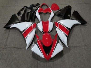 Carene Moto Yamaha YZF 1000 R1 2012-2014 - Rosso Bianco Nero Opaco