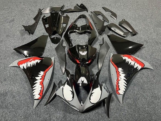 Carene Moto Yamaha YZF 1000 R1 2012-2014 - Nero Lucido Bianco Rosso Squalo