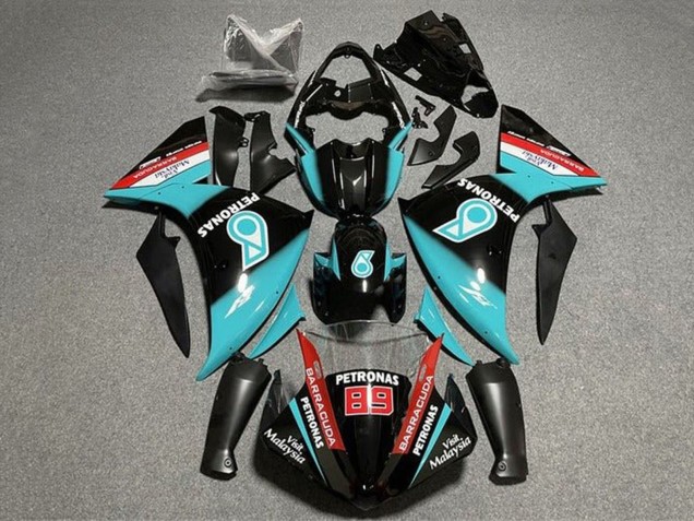 Carene Moto Yamaha YZF 1000 R1 2012-2014 - Nero Lucido Blu Petronas