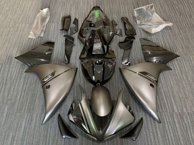 Carene Moto Yamaha YZF 1000 R1 2012-2014 - Grigio Opaco Nero Lucido