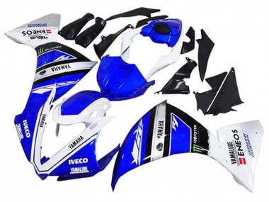Carene Moto Yamaha YZF 1000 R1 2012-2014 - Blu Bianco Nero Verde IVECO Yamalube Mostro
