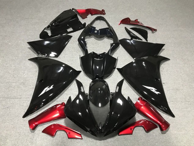 Carene Moto Yamaha YZF 1000 R1 2012-2014 - Nero Lucido Rosso