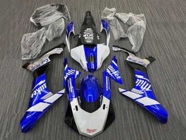 Carene Moto Yamaha YZF 1000 R1 2015-2019 - Bianco Blu Nero Milwaukee