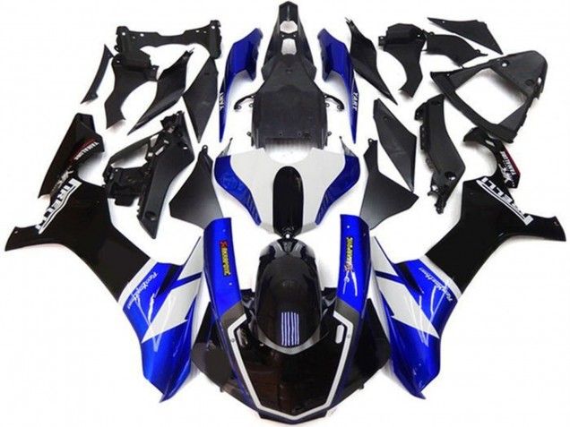 Kit Carena Moto Yamaha YZF 1000 R1 2015-2019 - Blu Bianco Nero Lucido