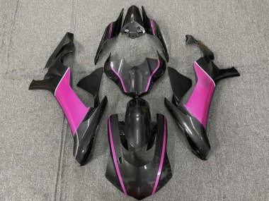 Carene Moto Yamaha YZF 1000 R1 2015-2019 - Falso Fibra di Carbonio Rosa