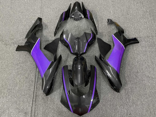 Carena Moto Yamaha YZF 1000 R1 2015-2019 - Falso Fibra di Carbonio Viola