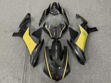 Carene Moto Yamaha YZF 1000 R1 2015-2019 - Falso Fibra di Carbonio Giallo