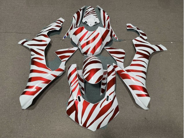 Carene Moto Yamaha YZF 1000 R1 2015-2019 - Bianco Rosso Zebra