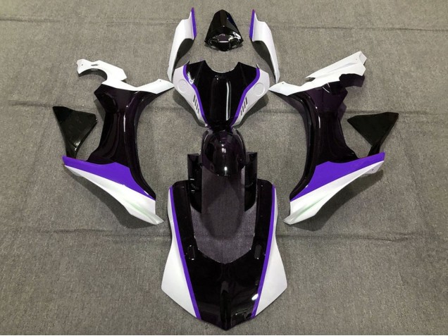 Carene Moto Yamaha YZF 1000 R1 2015-2019 - Bianco Nero Lucido Viola