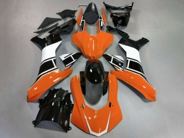 Carene Moto Yamaha YZF 1000 R1 2015-2019 - Bianco Arancia Nero Lucido