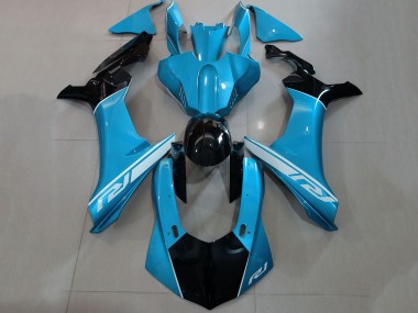 Carene Moto Yamaha YZF 1000 R1 2015-2019 - Blu Argento Nero Lucido