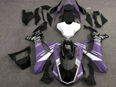 Carene Moto Yamaha YZF 1000 R1 2015-2019 - Viola Bianco Nero Lucido Motul SAM