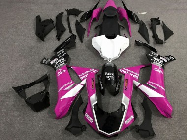 Carene Moto Yamaha YZF 1000 R1 2015-2019 - Rosa Bianco Nero Lucido