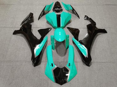 Carene Moto Yamaha YZF 1000 R1 2015-2019 - Turchese Blu Nero Lucido
