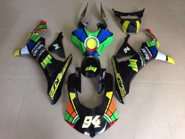Carene Moto Yamaha YZF 1000 R1 2015-2019 - Verde Blu Giallo Nero Rosso Ruota dei Colori 94