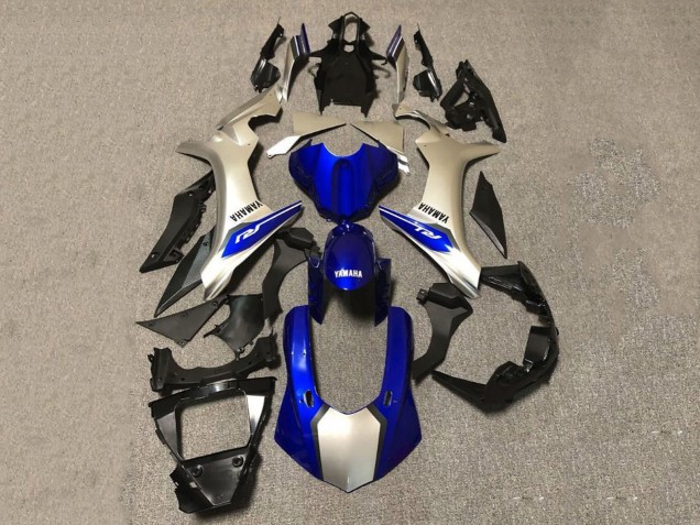 Carene Moto Yamaha YZF 1000 R1 2020-2025 - Argento Blu Nero Lucido