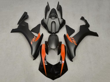 Carene Moto Yamaha YZF 1000 R1 2020-2025 - Nero Lucido Nero Opaco Arancia