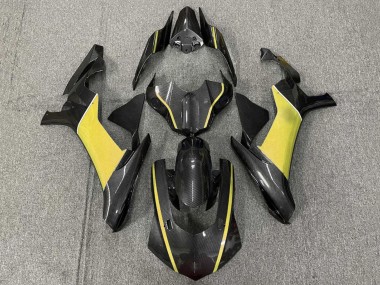 Carene Moto Yamaha YZF 1000 R1 2020-2025 - Falso Fibra di Carbonio Giallo