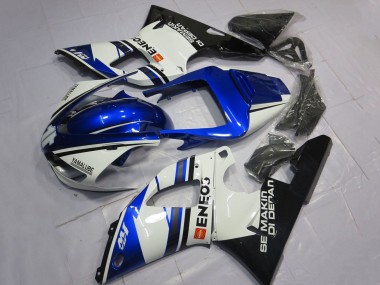Carene Moto Yamaha YZF 1000 R1 1998-1999 - Bianco Blu Nero Lucido ENEOS Semakin Didepan