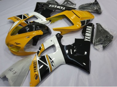 Carene Moto Yamaha YZF 1000 R1 1998-1999 - Giallo Bianco Nero Lucido