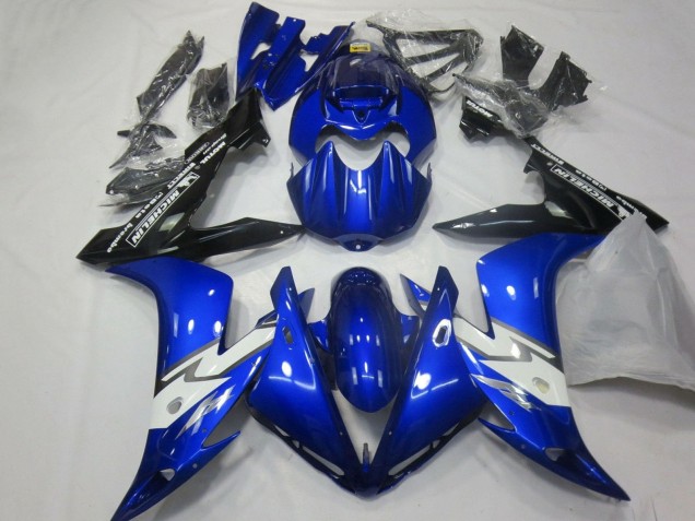 Carene Moto Yamaha YZF 1000 R1 2004-2006 - Blu Bianco Nero Lucido