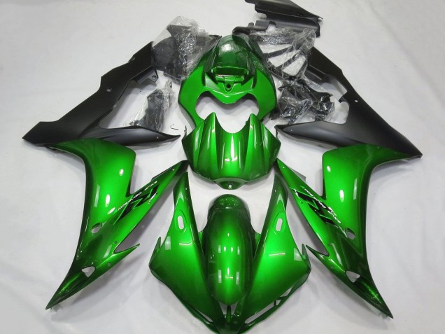 Carene Moto Yamaha YZF 1000 R1 2004-2006 - Verde Nero Opaco