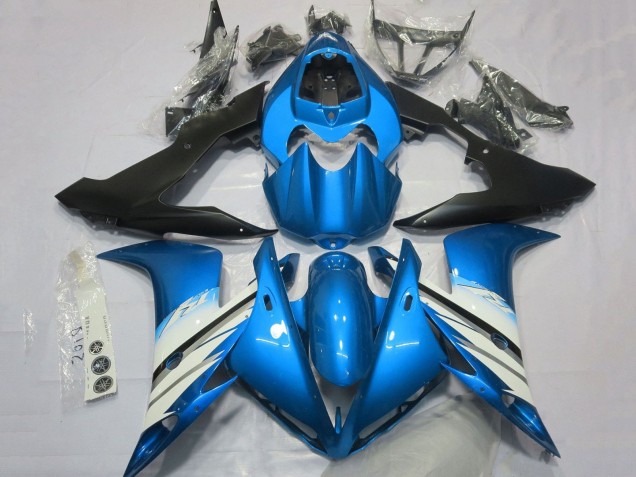 Carene Moto Yamaha YZF 1000 R1 2004-2006 - Azzurro Chiaro Bianco Nero Opaco