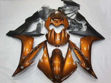 Carene Moto Yamaha YZF 1000 R1 2004-2006 - Arancia Nero Opaco