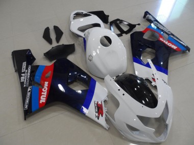 Carene Moto Suzuki GSXR 600 / GSXR 750 2004-2005 - Bianco Blu Rosso Nero Motul