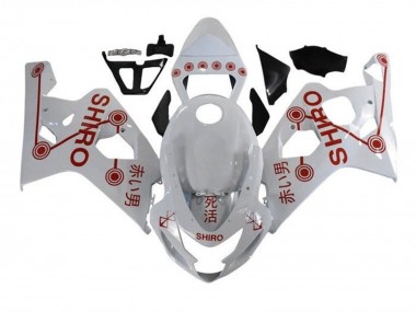 Carene Moto Suzuki GSXR 600 / GSXR 750 2004-2005 - Bianco Rosso Shiro