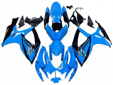 Carene Moto Suzuki GSXR 600 / GSXR 750 2006-2007 - Azzurro Chiaro Nero