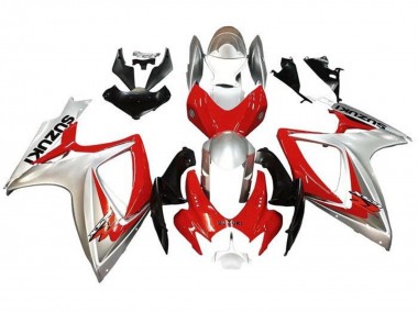 Carene Moto Suzuki GSXR 600 / GSXR 750 2006-2007 - Argento Rosso Nero
