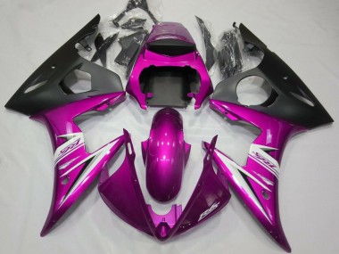 Carene Moto Yamaha YZF R6 2005 - Rosa Nero Opaco Bianco