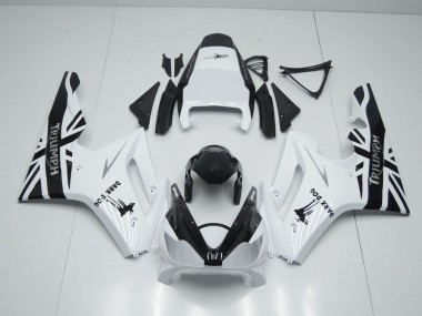 Carene Moto Triumph Daytona 675 Triple 2006-2008 - Bianco Nero Lucido Dark Dog