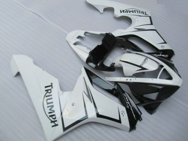 Carene Moto Triumph Daytona 675 Triple 2006-2008 - Bianco Nero Lucido