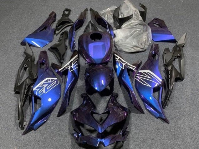 Carene Moto Kawasaki ZX4R ZX-4RR 2019-2025 - Viola Blu Pendenza