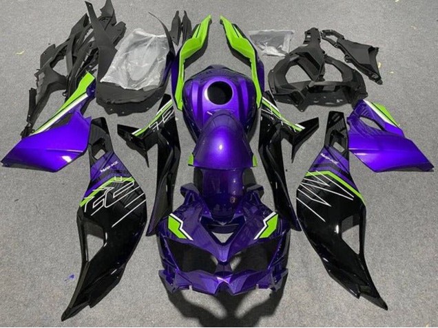 Carene Moto Kawasaki ZX4R ZX-4RR 2019-2025 - Viola Verde Nero