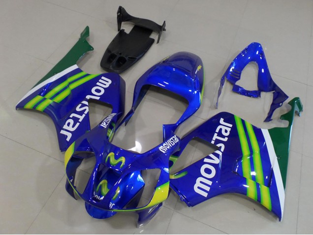 Carene Moto Honda VTR1000 2000-2006 - Blu Verde Bianco MoviStar