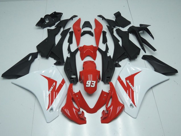 Carene Moto Honda CBR125R 2011-2016 - Bianco Rosso Nero Opaco 93