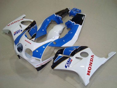 Carene Moto Honda CBR250RR MC19 1988-1989 - Bianco Azzurro Chiaro Nero Lucido