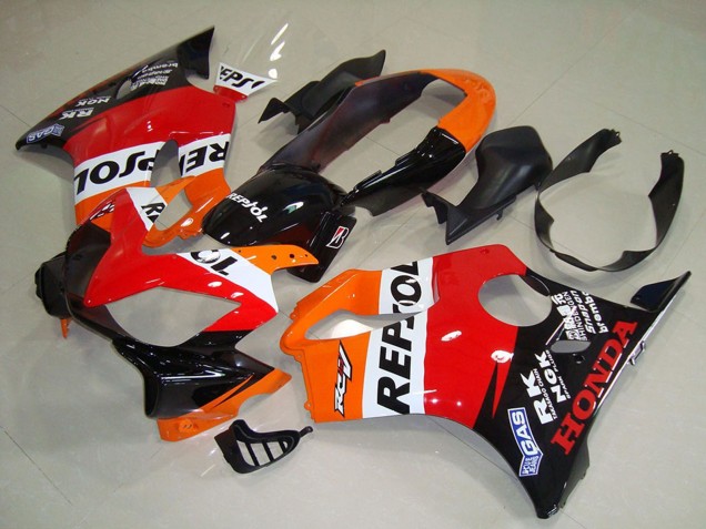 Carena Moto Honda CBR600 F4i 2004-2007 - Arancia Bianco Rosso Nero Lucido Repsol