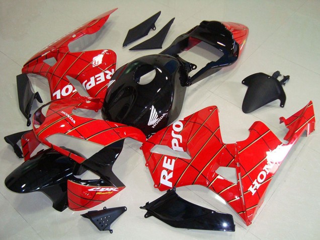 Carene Moto Honda CBR600RR 2003-2004 - Rosso Nero Lucido Spider Man Bianco Repsol