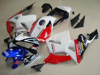 Carene Moto Honda CBR600RR 2003-2004 - Bianco Rosso Blu Nero Lucido Stella Lee