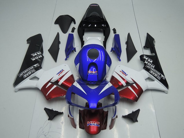Carene Moto Honda CBR600RR 2003-2004 - Bianco Rosso Blu Nero Lucido HRC