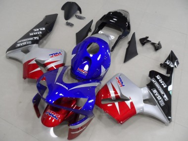 Carene Moto Honda CBR600RR 2003-2004 - Argento Rosso Blu Nero Lucido HRC