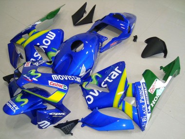 Carena Moto Honda CBR600RR 2003-2004 - Blu Giallo Verde MoviStar
