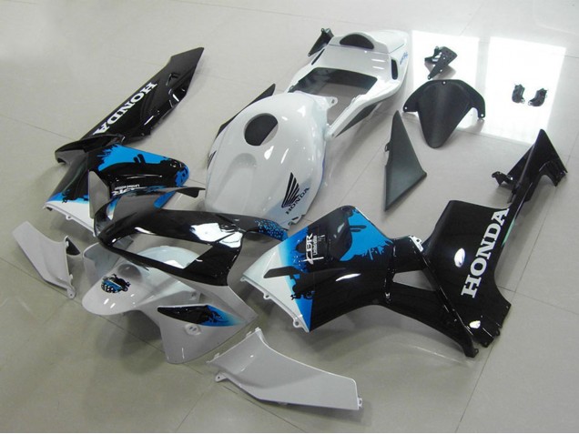 Carene Moto Honda CBR600RR 2003-2004 - Bianco Blu Nero Lucido