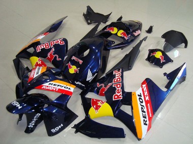 Carene Moto Honda CBR600RR 2005-2006 - Blu Scuro Arancia Red Bull Repsol