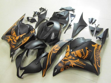 Carene Moto Honda CBR600RR 2009-2012 - Nero Opaco Arancia Cranio